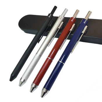 4 В 1 Многоцветни Метални Химикалки 3 Цвята Химикалка Писалка 1 Автоматичен Молив За Училището Офиса, Канцеларски Материали, Пишещи Средства Подаръци