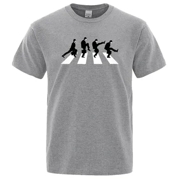 Мъжки t-shirt Монти Пайтън The Ministry of Глупаво Разходки, Модни Забавно Памучен Тениска Оверсайз С Къси Ръкави, Индивидуална Тениска