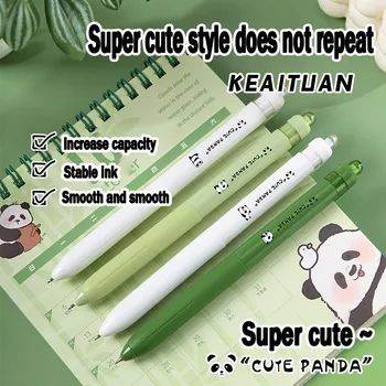 Гел химикалка Сладко Panda Push Мода, хубаво мультяшная бързосъхнеща дръжка голям капацитет, канцеларски материали за учениците