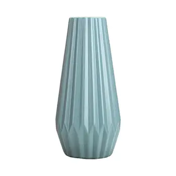 Модерна ваза за цветя Пластмасов ваза, саксия Кошница в скандинавски стил и Изискана Модерна ваза с имитация на глазура за Украса за дома