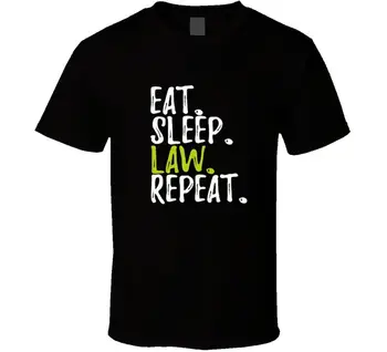 Нова тениска Eat Sleep Law Repeat, размер S, 2XL, най-добрите дрехи