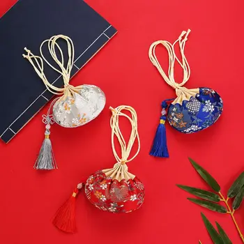 Бродерия многоцветен плат с флорални модел в съвсем малък Женствена чанта за бижута портфейл, чанта за съхранение в китайски стил, празно саше