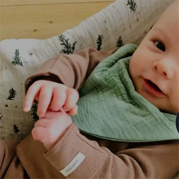 Ново детско памучни двойно марлевое кърпа от слюней, детски блинный лигавник, детски марля лигавник, Красиви аксесоари за бебета
