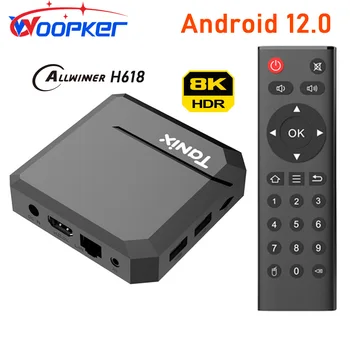 Woopker TX2 Android 12 TV Box Tanix Allwinner H618 2,4 G Единния Wifi 8K UHD media player е Глобалната Версия на декодери