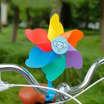 YFASHOU PVC, Детски Велосипеди, Колело, Цветни Малка Въртяща се Вятърна Мелница С Дълъг / къс Шесто, Аксесоари За декориране на Скутер