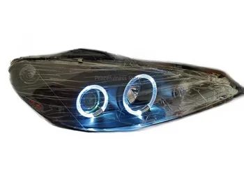 1 бр. подходящ за Peugeot 206 T11 06-13 crystal (леща) черен/бял налобный фенер Черен има на склад Дефектни стоки