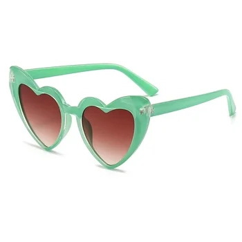 Нови вдлъбнати и изпъкнали слънчеви очила Любов в стил хип-хоп от сърце на вятъра, слънцезащитен крем и защита от uv индивидуалност