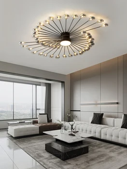 Мед Тавана лампа за дневна LED Nordic Luxury Atmosphere Hall Спалня Потолочное осветление Home Deco осветителни Тела