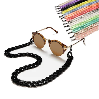 Нови модни акрилни веригата за очила, държач за кабел, Слънчеви очила за четене, Верига за жени, по-големи очила, Подвесная верига на шията си, лента, въже
