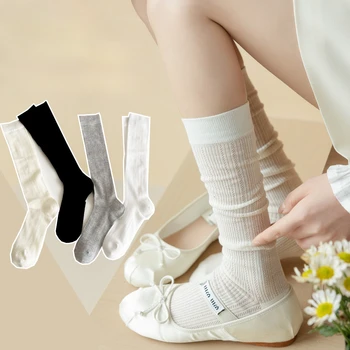 Дамски чорапи JK Lolita Sweet Girls Дълги чорапи, Чорапи и интериор в Японски стил Обикновен Черни, Бели, Сиви Дамски чорапогащи Чорапи