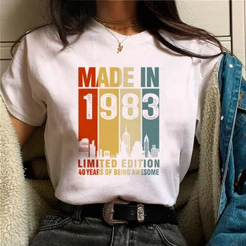 Мъжки на 40-ия рожден ден на 1983, топ, дамски градинска дрехи, летни тениски, дамски градинска облекло в стила на японската манга