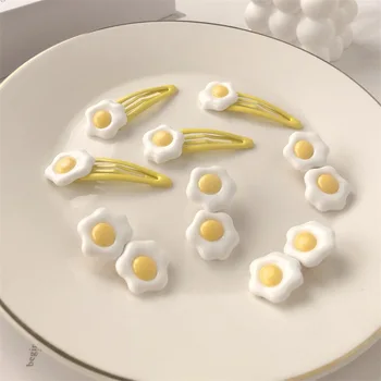 Креативен, интересен, Елегантен Корейски Яйце, Сладко Жълто шнола за коса, щипки за коса, аксесоари за коса за жени