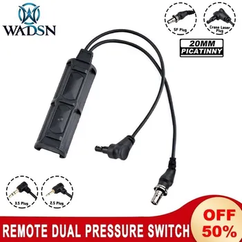 Remote Switch Двоен Натиск WADSN SF plug 2,5 мм За PEQ DBAL NGAL M300M600 Тактически Страйкбольный Фенерче Ловно оружиеаксессуары