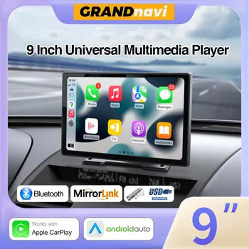 Универсално 9-инчов автомобилното радио, Мултимедиен плейър, безжичен CarPlay Android на авточасти за VW, Nissan, Toyota, авто аудио Сензорен екран