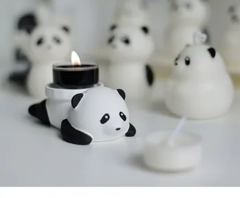 Свещ за ароматерапия с аромат на панда, соев восък, Уважаеми Национално съкровище в Китай, за домашни Любимци-талисман, Накити ръчна изработка, Креативни подаръци