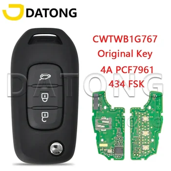 Авто Дистанционно Ключ Datong Wrold За Renault Kadjar Captur Megane 3 Symbol 2013-2017 CWTWB1G767 434 FSK 4A PCF7961 Оригинален Смарт Ключ
