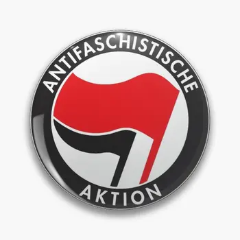 Икона С мека пуговицей Antifa Antifaschistische Aktion, жени на ревера, модерен яка, Скъпа метална креативна облекло, подарък за влюбени жени.