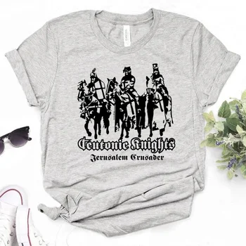 Тениска Knights Templar, дамски дизайнерски летните забавни тениски, дамски дизайнерски дрехи в стил манга