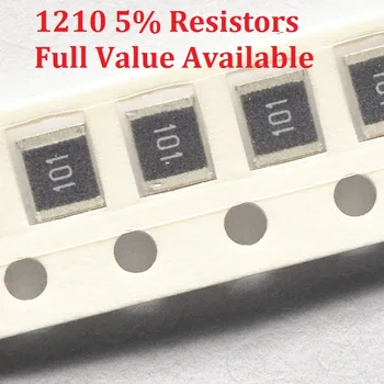 100 бр./лот SMD чип-резистор 1210 2.7 M/3 M/3,3 М/3.6 M/3.9 M/Ω Съпротивление 5% 2.7/3/3.3/3.6/3.9 M резистори 2M7 3M3 3M6 3M9