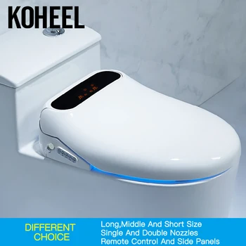 KOHEEL Интелигентна Седалка за тоалетна Електрическа Капак за Биде Умно Биде Седалка за тоалетна с подово Led светлини Wc Умно Седалка за тоалетна WC Тоалетни