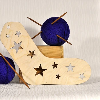 комплект от 2 елемента дървени чорапи (детски британски размер 12-2), заключване ръчно изработени чорапи