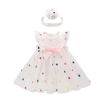 Детски дрехи, дрехи за момичета, лятото на 2019, нови цветни рокли за момичета от чиста прежда принцеса
