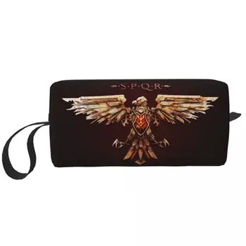 Косметичка с логото на Roman Imperial Eagle SPQR, дамски модни косметичка голям капацитет, козметични чанти за съхранение на козметични продукти, чанти за тоалетни принадлежности Dopp Box Kit