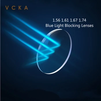 VCKA Анти-синята заключване 1,56 1,61 1,67 Рецепта асферичните лещи от смола CR-39 при късогледство, далекогледство, пресбиопия