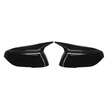 Лъскаво черен рог в стил странична врата, капак, огледала за обратно виждане, хастар под формата на черупки, за да Q50 Q60 2015-2023 M3 Style