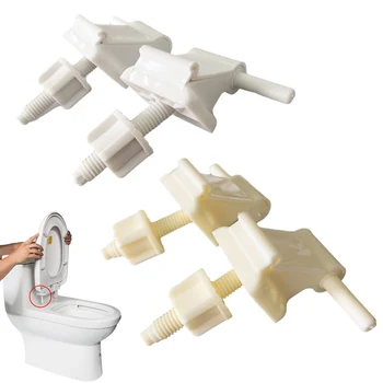 Комплект за подмяна на пластмасови панти за тоалетна Бял Пластмасов комплект панти за тоалетна ширина 4 см, Подобрения на дома, Обзавеждане за баня