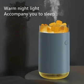 Цветни атмосферни светлини Спиране лампа овлажнител на въздуха цветни фенове за съраунд мъгла туманообразователь дихателна лампа домашно спалня