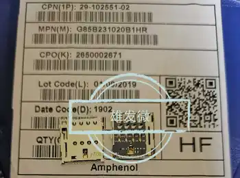 30шт оригинален нов 29-102551-02 9P държач за SIM-карти Amphenol card holder