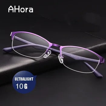 Бизнес очила за четене Ahora TR90, полукадра, принудителна синя светлина, очила за старческо за жени и мъже + 1.0 ... + 4.0