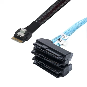 Висока производителност от страна на сървъра на кабела PCIE Slimline SAS 4.0 38pin СФФ-8654 4и-СФФ-8482