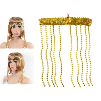 Златни Ретро прическа за cosplay, шапки с пайети за момичета, панделка за коса на Хелоуин, cosplay, Египетски панделка за коса във формата на змия, директна доставка