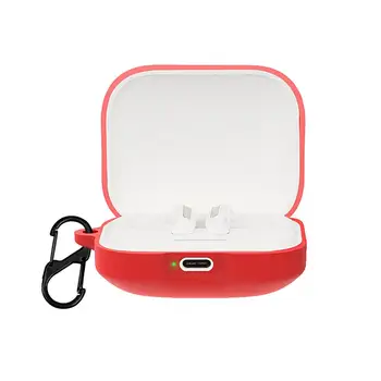 Калъф за слушалки Redmi Рецептори 5, силиконов защитен калъф от падане с карабинер за носене на слушалки за безжични слушалки Син Зъб