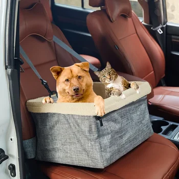 Подвижна кошница за столче за кола за кучета, Руното лигавицата, Подвижни хамак за малки кучета, Водоустойчива чанта-переноска за кучета, протектор