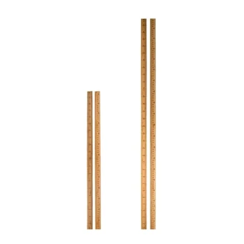Дървена линийка 12 см 24 инча, чертежные линия, Двустранен владетел, инча, сантиметри, предложени за измерване на състав за студенти D5QC