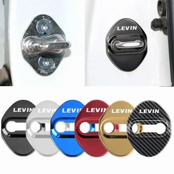 4шт Автомобилен система за заключване на вратите, антикоррозийный калъф, защитен стикер, икона, украса за лого Levin, Аксесоари за интериор на автомобила