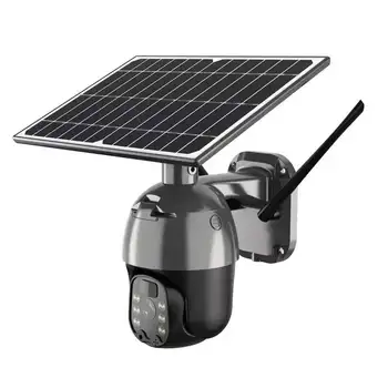 2-мегапикселова 1080p слънчева енергия открит водоустойчива IP камера за Откриване на движение домашна сигурност, ВИДЕОНАБЛЮДЕНИЕ монитор