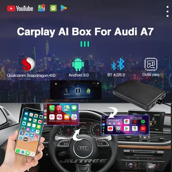 Android CarPlay AI Кутия За Audi A8 A8L 2017-2020 Авто Радио Мултимедиен Плеър Безжична Огледалната връзка Netflix Yotube Smart Adpater