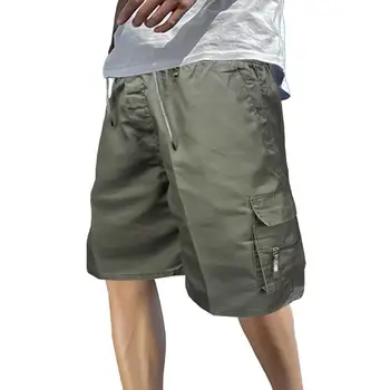 Мъжки къси панталони-карго Летни ежедневни мъжки спортни шорти-карго Панталони за почивка на открито с четири големи джобове за туризъм и риболов