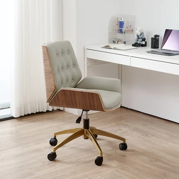 Скандинавски Удобен Офис стол Компютърно Съвременно Кожен Офис стол на колела Sillas De Escritorio Мебели за домашния офис