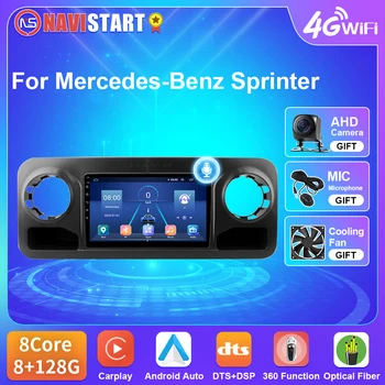 NAVISTAR T5 Android 10 За Mercedes-Benz Sprinter 2018-2022 Радиото в автомобила 4G WIFI Плейър Carplay Android Автоматична GPS Навигация Без DVD