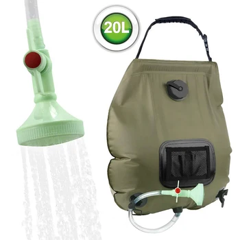 Градинска чанта за къпане, която се събира слънчеви лъчи, преносим дългогодишна чанта за душ от PVC, 20Л, походный душ, окачен филтър за вода за баня