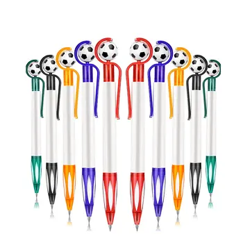 100шт химикалки Футболна Форма Футбол Партия С Черно мастило Прибиращи Многоцветни Химикалки със Средна Консистенция 1.0 mm