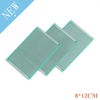 8x12 см 8*12 см, Двустранен прототип на печатната платка Универсална печатна платка за Arduino 1,6 мм 2,54 mm Фибростъкло