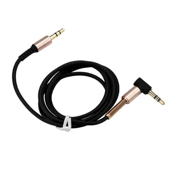 Удлинительный кабел за автомобилни Aux-аудионаушников с жак 3,5 мм мъж към мъж (Черен)