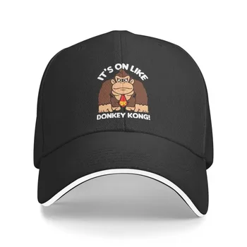 Бейзболна шапка на Пънк It ' s On Donkey Kong Мъжки дамски дишаща шапка на татко горила на открито