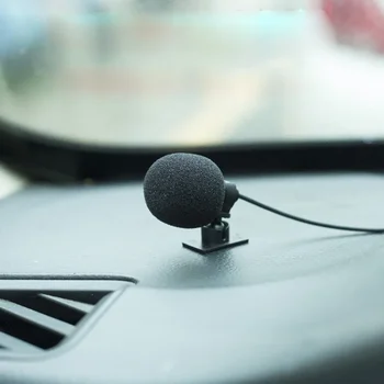 Авто радио с жак 3,5 мм стерео Мини-кабелна външен микрофон за авто DVD-радио, мини микрофон с дължина от 3 м, авто микрофон Micro